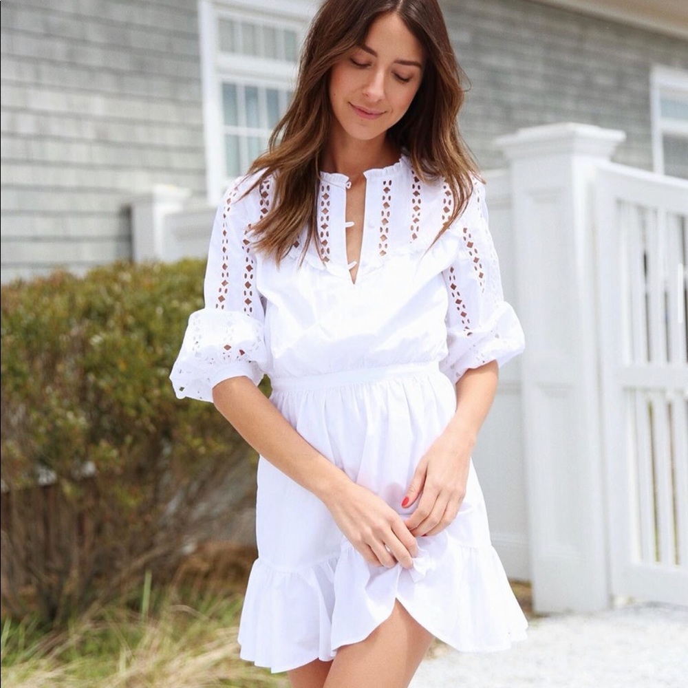Something Navy White Eyelet Dress